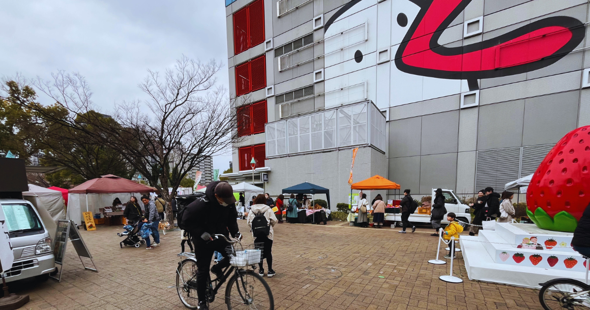 Osaka Green Marketでの出店風景。irocaの植物ケアを街へ届けました。
